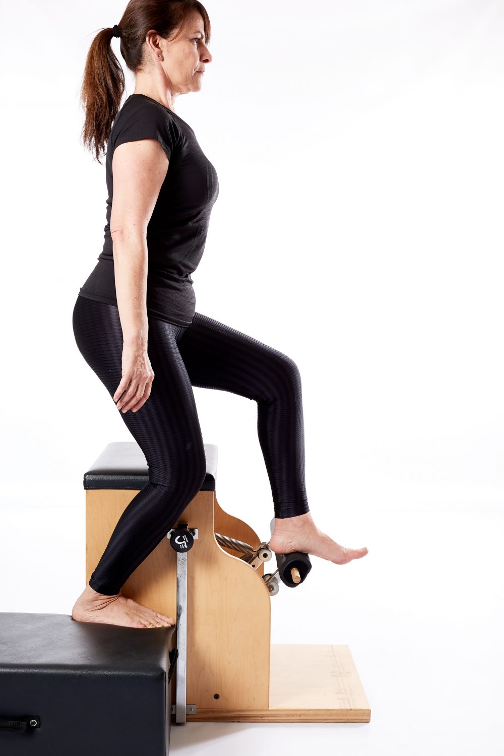 Wunda Chair step upo with Makarlu for knee replacement exercises